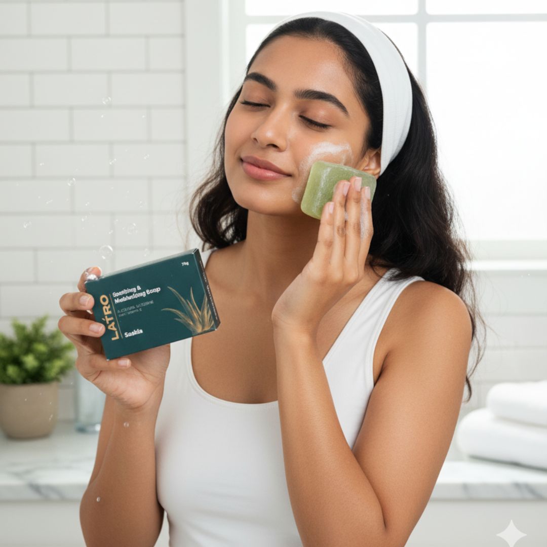 LATRO Soothing & Moisturizing Soap (ALOE VERA | GLYCERINE with VITAMIN E)