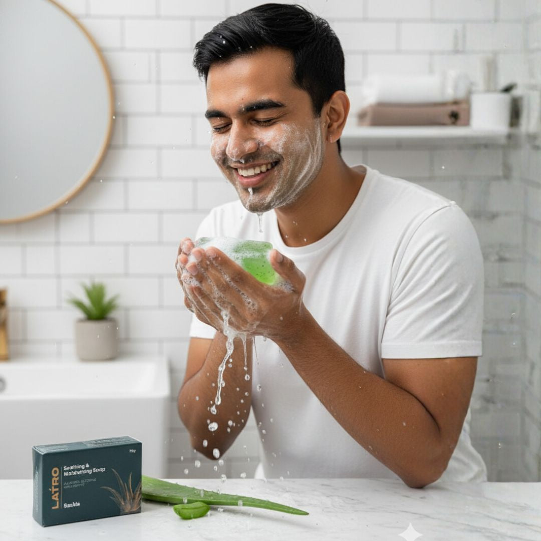 LATRO Soothing & Moisturizing Soap (ALOE VERA | GLYCERINE with VITAMIN E)