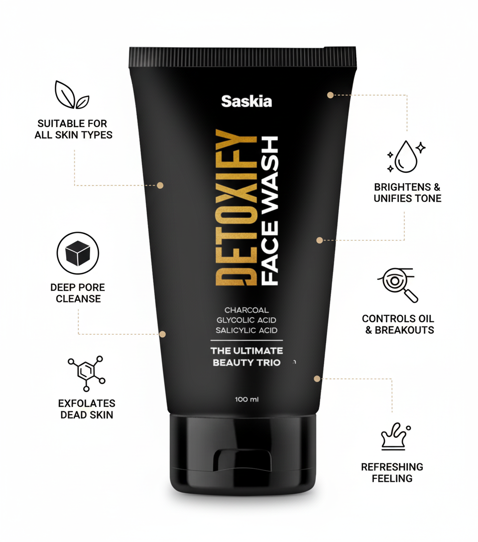 Saskia Detoxify Face Wash: Your Daily Deep Clean for Radiant Skin